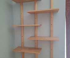 wooden shelving unit