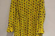 Lucky Chouette Yellow Owl Print Dress Size 38 M 10