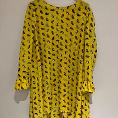 Lucky Chouette Yellow Owl Print Dress Size 38 M 10