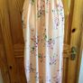 Ladies Peach Floral maxi dress W/ side slits size M 12 includes postage Image 3