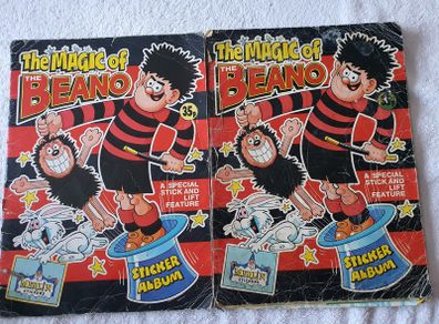 Beano Sticker Book 98% Full + Spare Book about 50% full