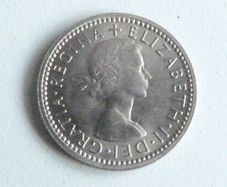 1955 sixpence