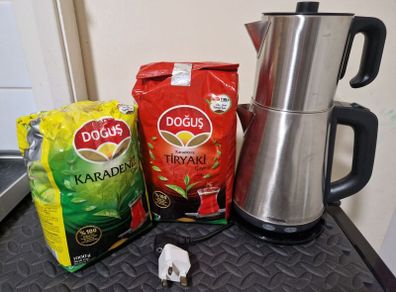 Electric Turkish Tea Maker + 2 kg packs originally Turkish tea