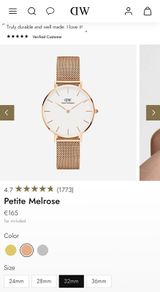 Daniel Wellington watch - 32mm white and rose gold