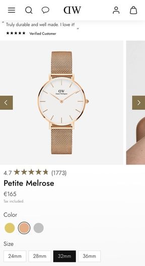 Daniel Wellington watch - 32mm white and rose gold
