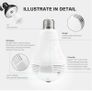 360 HD Wifi Bulb Hidden IP Camera LED Panoramic Home Security Spy Cam Light CCTV Image 2