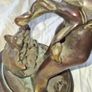 Antique 19th Century Bronze patinated metal sculpture in the style of Bacchus with Cymbals after the French sculptor Clodion Image 6