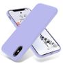 Liquid Silicone Case For iPhone X / XS Luxury Thin Soft Phone Cover New Lilac Purple - FHT4IPXLK Image 6
