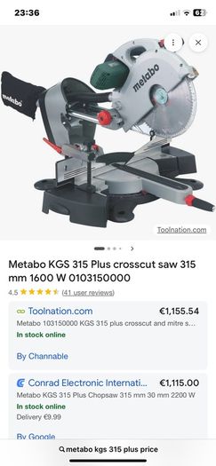 metabo KGS 315 chop saw