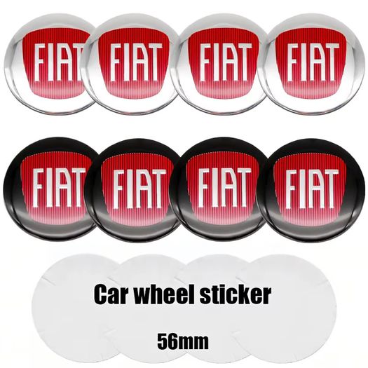 4pcs 56MM Car Wheel Center Covers Sticker Hub Caps Stickers For Fiat 500 Tipo Punto Ducato Stilo Palio Bravo Pondo Viaggio Doblo