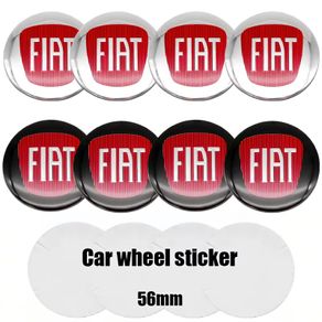 4pcs 56MM Car Wheel Center Covers Sticker Hub Caps Stickers For Fiat 500 Tipo Punto Ducato Stilo Palio Bravo Pondo Viaggio Doblo
