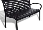 Garden Bench 125 cm Steel and WPC Black