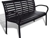 Garden Bench 125 cm Steel and WPC Black