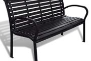 Garden Bench 125 cm Steel and WPC Black