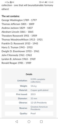 The Greatest American Presidents Proof Coins