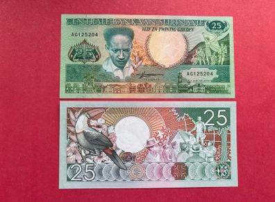 Suriname  25 Gulden  1988.  ( Uncirculated )pick 132b.