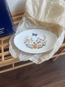 Aynsley Cottage Garden Fine Bone China Sovereign Oval Tray. Made in England