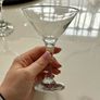3 clear martini/cocktail glasses Image 2