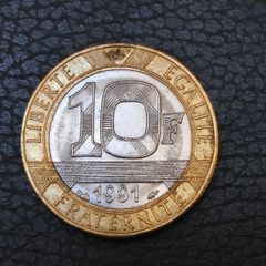 10 Francs Genie De La Bastille 1991Bi-Metallic Old Coin French