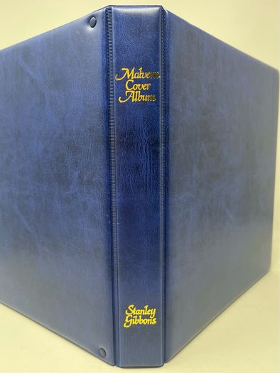 Stanley Gibbons Modern Blue 4-ring album with 10 first day cover pages.