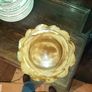 Large Antique Victorian Majolica Cheese Dome & Stand Oak Leaf & Bark Image 3