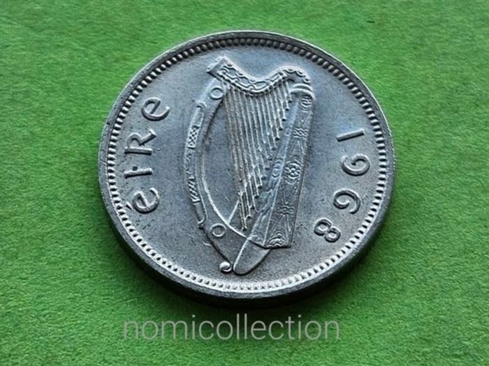 Ireland 1968 year Uncirculated 3 Pence.