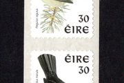 1998 Ireland 30p Definitive self-adhesive coil stamps Sprintpak print Goldcrest and Blackbird Definitive Stamps Mint Never Hinged (MNH)