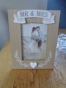 Mr and Mrs Wooden Frame for Sale