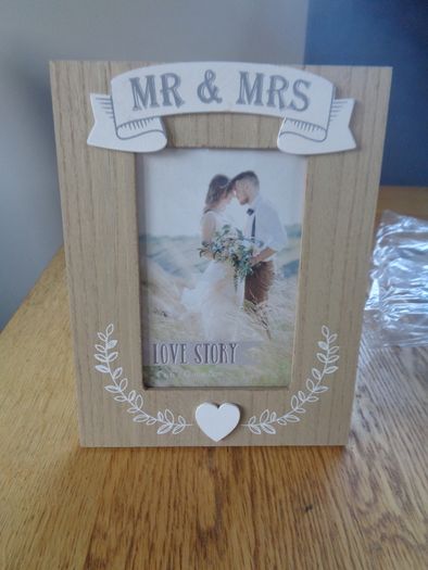 Mr and Mrs Wooden Frame for Sale