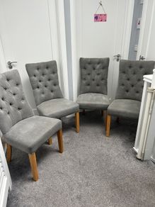 EZ living grey fabric dining chairs