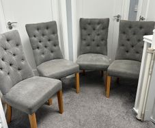EZ living grey fabric dining chairs