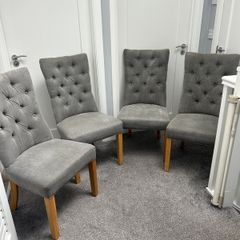 EZ living grey fabric dining chairs