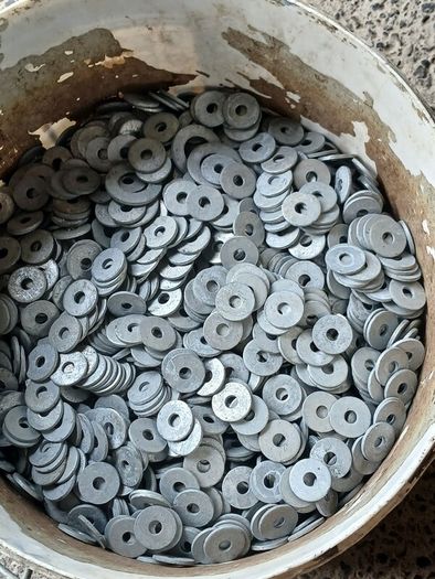 Galvanised nails and washers