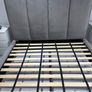 kingsize grey velour bedframe Image 4