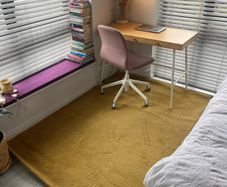 Yellow rug (77 inches x 52 inches)