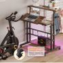 Standing Desk with Power Outlets & Strip Lights, Height Adjustable Image 4