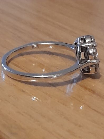 Silver diamond 925 hallmarked  size 7