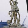 Vintage Italian Style Brass Male Figure Decorative Stick Umbrella Stand Rack 23" Image 2