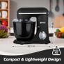 Stand Mixer, 4.5L+5L Two Bowls Food Mixer for Baking, 10 Speeds Electric Kitchen Appliance with Dough Hook, Whisk, Beater, 1300W Matte for Home Baking (Black) Image 8