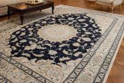 Exquisite Persian Nain Wool Silk 300cm x 200cm Hand Knotted Rug Carpet