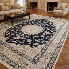 Exquisite Persian Nain 300cm x 200cm Hand Knotted Rug Carpet