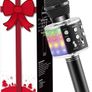 MULTIPLE COLOURS AVAILABLE Microphone for Kids Adults, Wireless Bluetooth Microphone with Flashing Colorful LED Lights Portable Speaker Karaoke Machine, Home KTV Player Support Android & iOS Devices for Party Singing Image 2