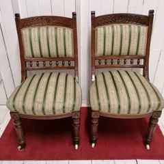 Matching Pair of Victorian Occasional Chairs
