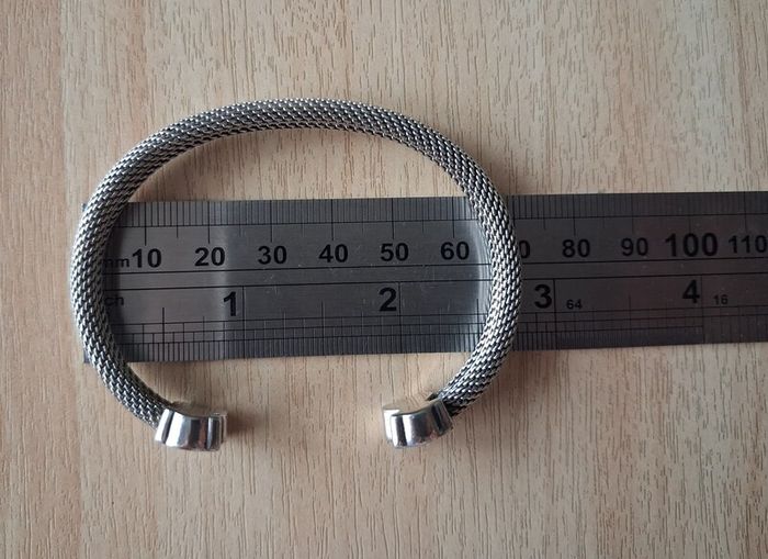 Tous silver mesh bangle bracelet with teddy bears