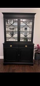 Black Elegant Living Room Cabinet Unit