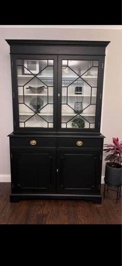 Black Elegant Living Room Cabinet Unit