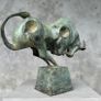 Raging  Bull Sculpture - Patinated Bronze Image 7