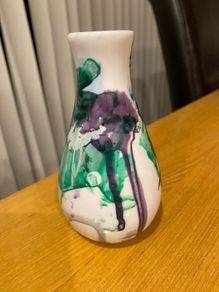 Hand-Painted Bud Vase