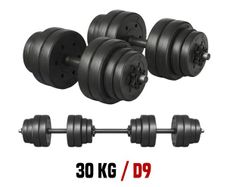 30kg Adjustable Dumbbell and Barbell Set