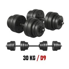 30kg Adjustable Dumbbell and Barbell Set
